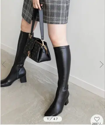 RANDA 우천 겸용 소프트 스트레치 WARM 스퀘어토 롱부츠