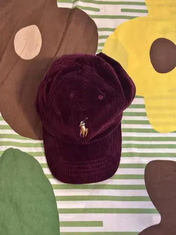 POLO 버건디 코듀로이 캡