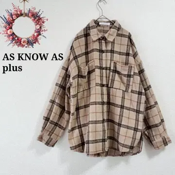 아즈노아즈 오버 사이즈 플란넬 셔츠 체크 빅 실루엣 루즈핏