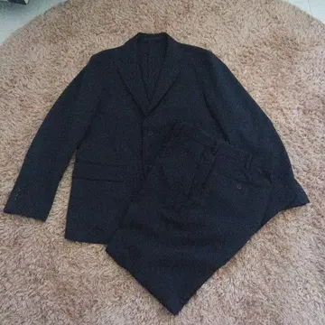 유니클로 다크 네이비 캐주얼 수트 싱글 브레스티드