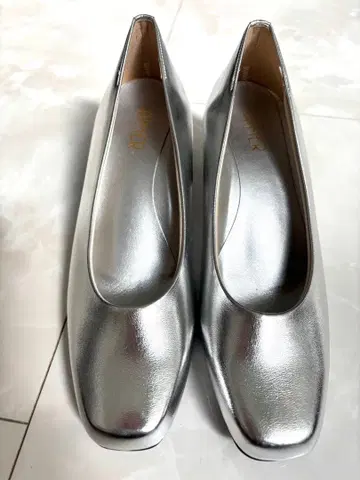 실버 스틸레토 힐 5cm