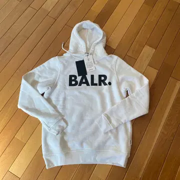 BALR. 화이트 로고 후드티