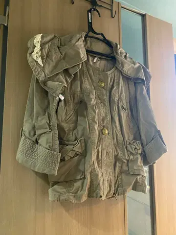 피난슈리페 후드 부착 자켓 빅 사이즈 클리닝 거의 미사용