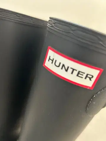 HUNTER 블랙 버클 장화