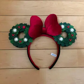디즈니 크리스마스 머리띠 리스