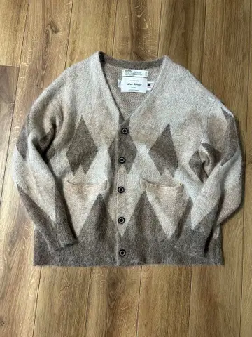 DAIRIKU 모헤어 가디건 커트 코베인 아가일