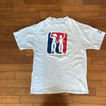 PUFFY MLB풍 화이트 티셔츠