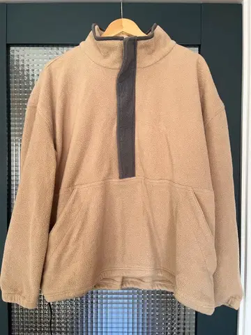 DENIME 플리스 풀오버 베이지