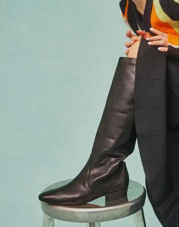 일본산 부츠/소가죽/블랙