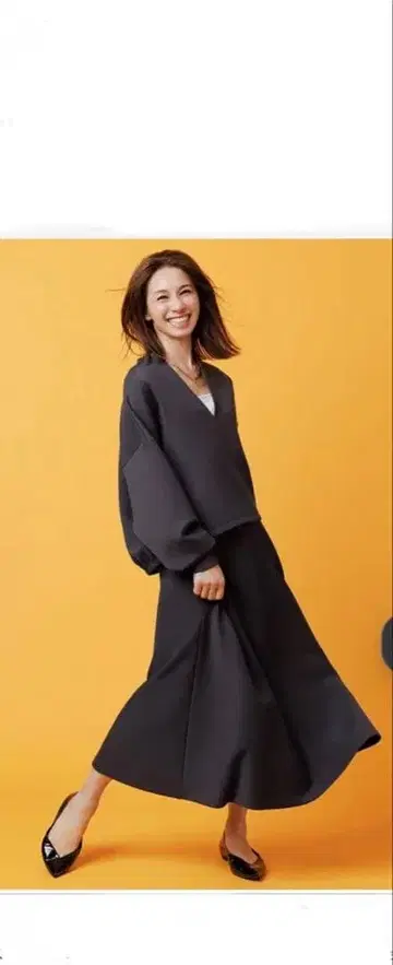 새상품 앙피로 플레어 롱 스커트