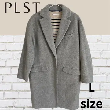PLST 플라스테 그레이 체스터 코트 울 코트