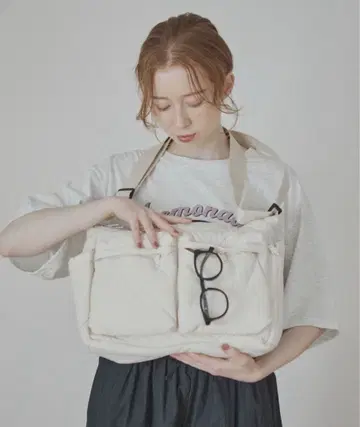 crisp 2 포켓 퍼프 숄더백