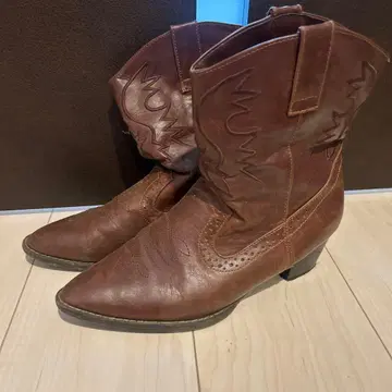 웨스턴 부츠 브라운 가죽