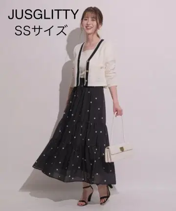 저스길리티 도트 캉캉 스커트