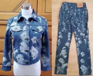 새상품급 marc jacobs 패턴 G자켓 데님 팬츠 셋업