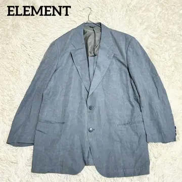 [엘리먼트] 린넨 혼방 테일러드 자켓 (L) 일본제 오피스 겉옷 블루