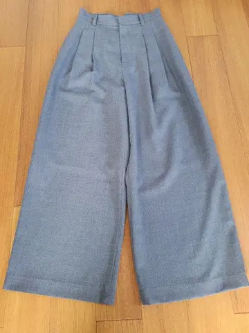 뷰티&유스 그레이 와이드 팬츠