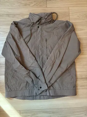 브라운 점퍼 탈부착 후드