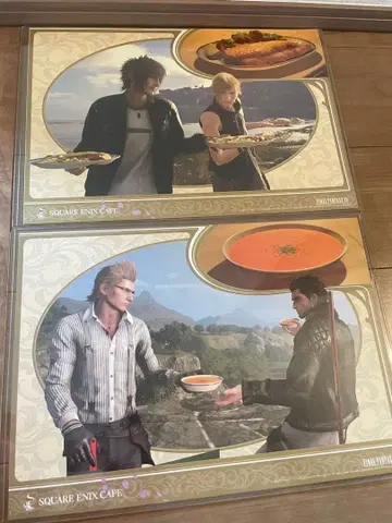파이널 판타지 XV 콜라보 카페 런치 매트 4종 세트