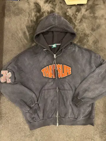 THAT'S LIFE 다크 그레이 후드티