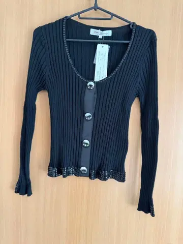 SuperBeauty 리브 블랙 가디건