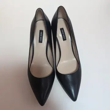 NINE WEST 블랙 가죽 하이힐