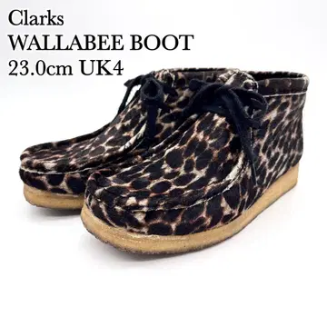 클락스 왈라비 부츠 블랙 브라운 레오파드 표범 무늬 송치