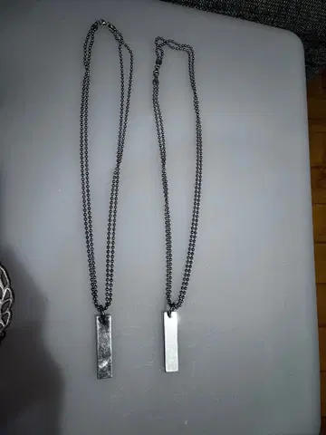 스털링 실버 목걸이 페어 2개 세트