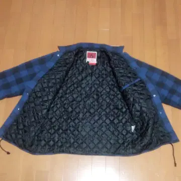 구제 BURTON M 사이즈 체크 무늬 블루종