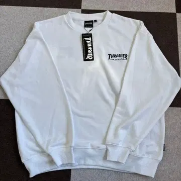 THRASHER 화이트 맨투맨 L