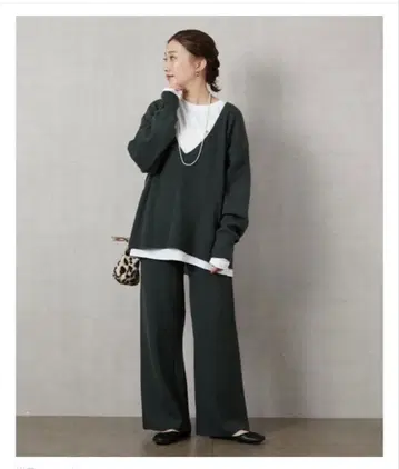 FREAK'S STORE] 깊은 V넥 니트 셋업 (니트/팬츠)