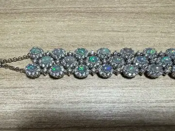 실버 오팔 팔찌