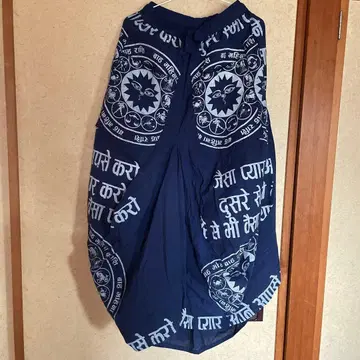 동양인 스타일 프린트 패턴 팬츠 스타일 스커트