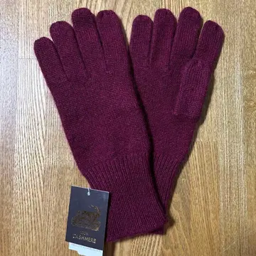 장갑 와인 레드 캐시미어 100%