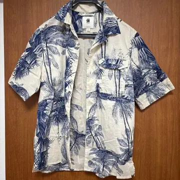 G-STAR RAW 야자수 패턴 반팔 셔츠 S