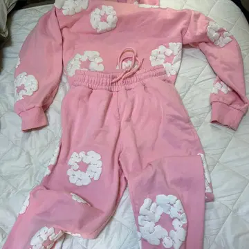 데님 티어스 핑크 세트 L