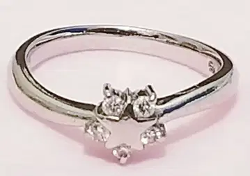 플라티나 반지 별 모양 반지 스타 패턴 스타 주얼리