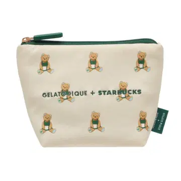 starbucks gelato pique 베어 패턴 파우치 아이보리 스벅