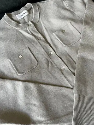 미라 오웬 숏 기장 포켓 디자인 가디건 S 새상품급