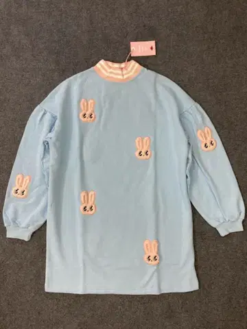 lazyoaf&Esther bunny 스카이블루 오버 사이즈 긴팔 셔츠