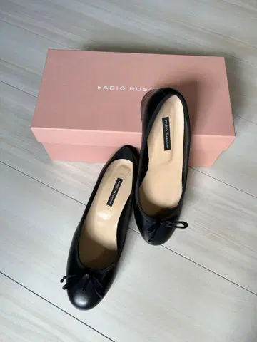 컨디션 최상 FABIO RUSCONI 플랫 펌프스 리본 36 이탈리아제