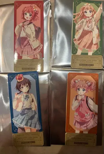 유루유리 오무로가 아토레 아키하바라 특전 티켓 스티커 고라쿠부 세트