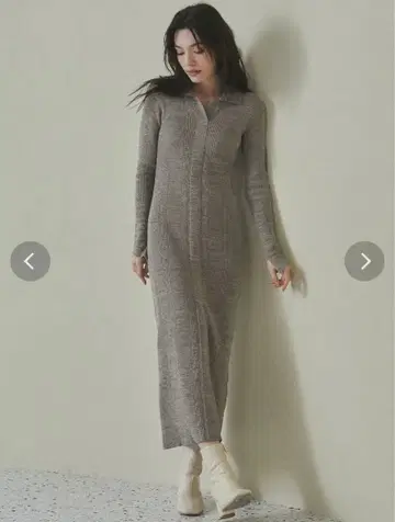 LAGUNAMOON 그레이 롱 니트 원피스