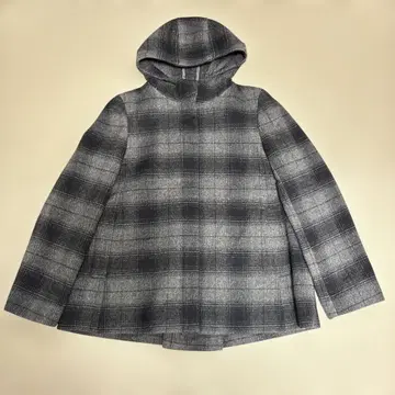 쿠미쿄쿠 체크 무늬 후디드 자켓