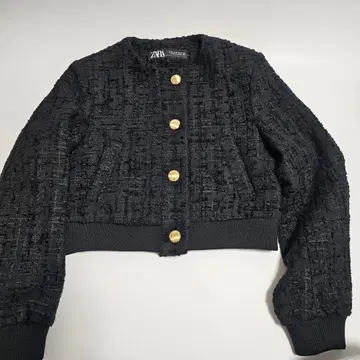 [ 새상품급 ] ZARA 노카라 트위드 자켓