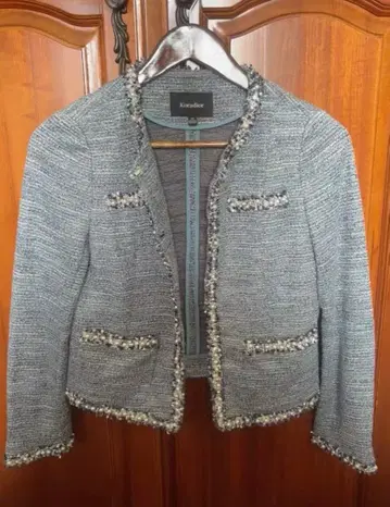 Korelle 그레이 트위드 자켓