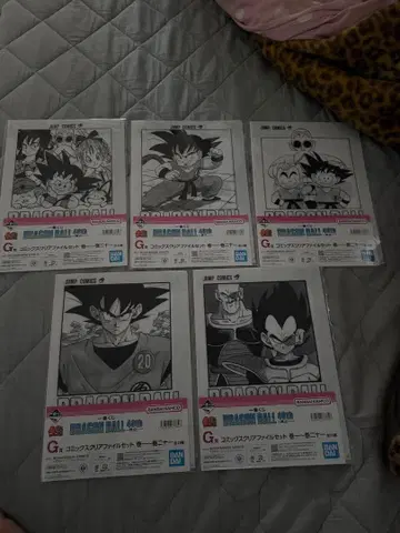 제일복권 드래곤볼 G상 코믹스 클리어 파일 세트 5종