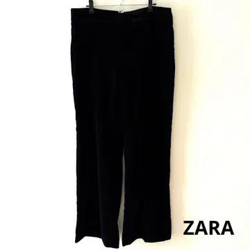 ZARA 블랙 와이드 팬츠 XL