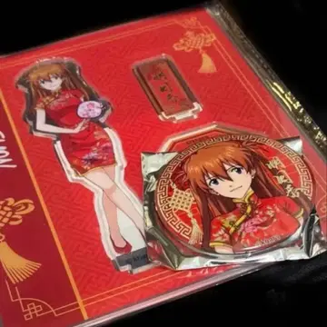 에바 아스카 아크릴 스탠드 캔뱃지 세트 중화풍 공식 정품