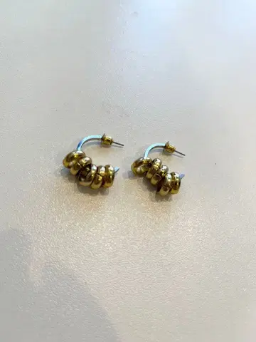 소와리 골드&실버 후프 귀걸이